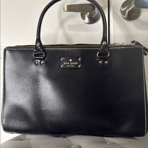 Kate Spade Black Textured Tote